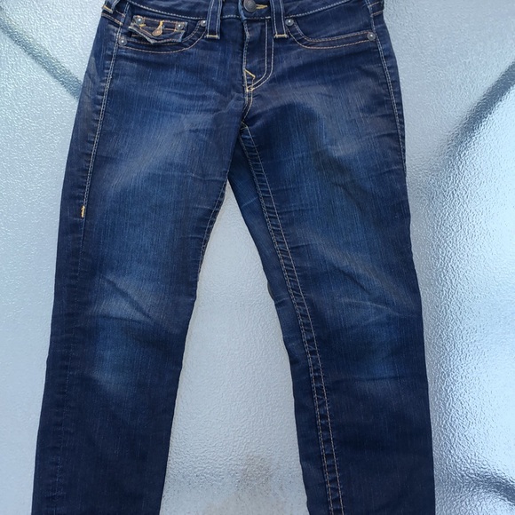 True Religion Serena Skinny Dark Wash Style WCJ-N96CR8 Inseam  29” Size 28 - Picture 6 of 14